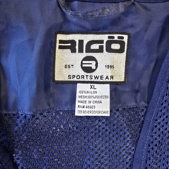 Rigo Fishing Utility Vest Nylon Size XL Blue - Picture 4 of 5